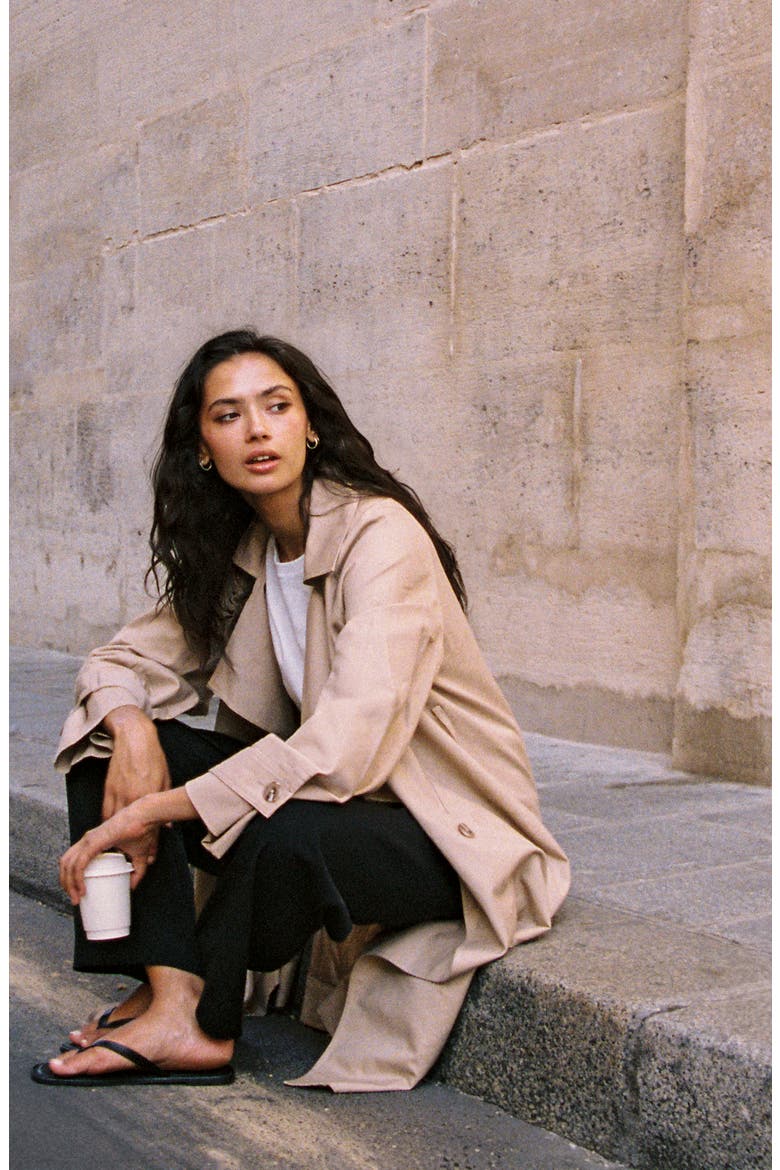 Relaxed Raglan Trench Coat, Alternate, color, OAK BARREL