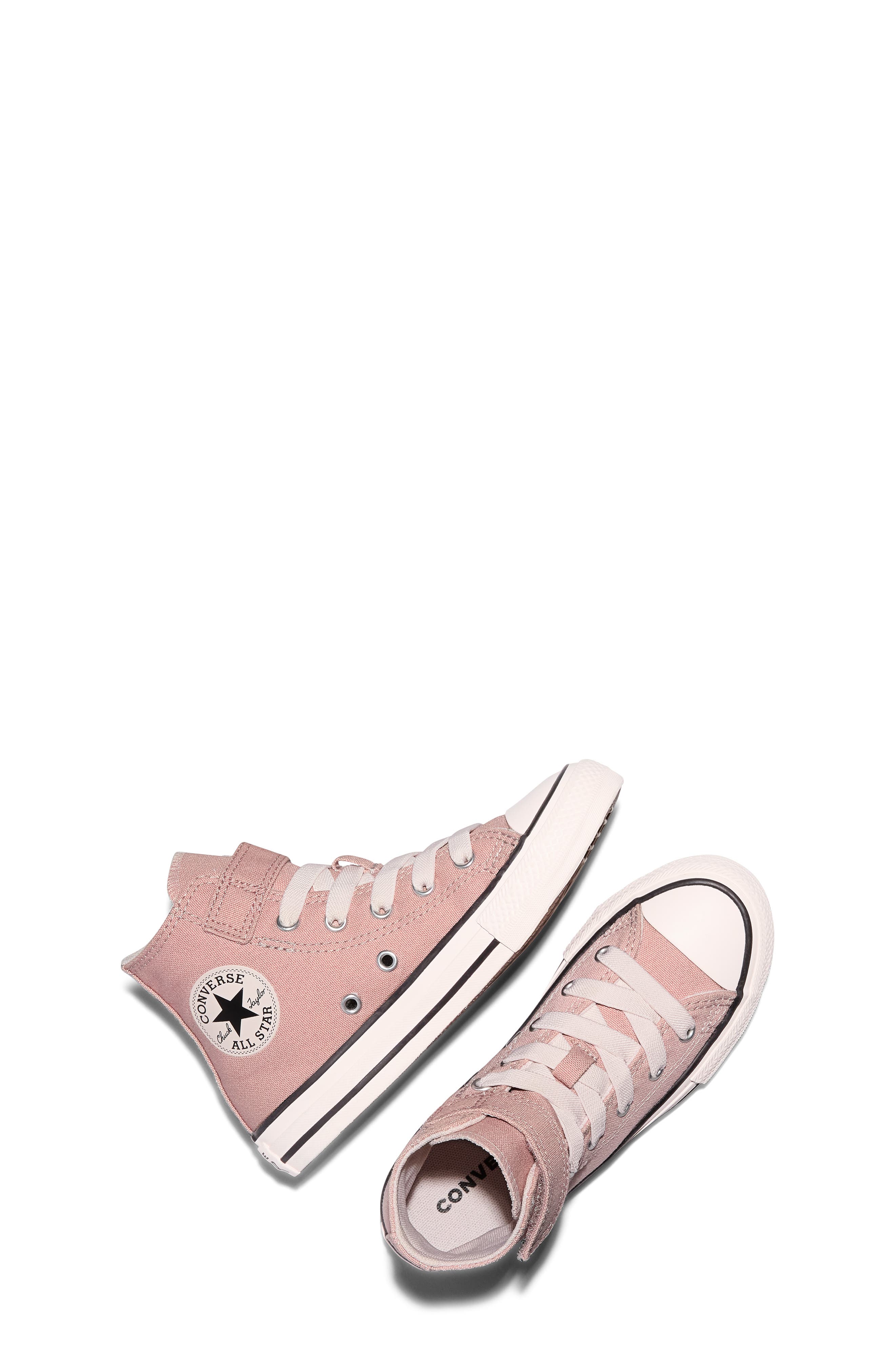 Kids' Chuck Taylor All Star High Top Sneaker, Alternate, color, PETAL PIT/ SHY FLAMINGO/ BLACK