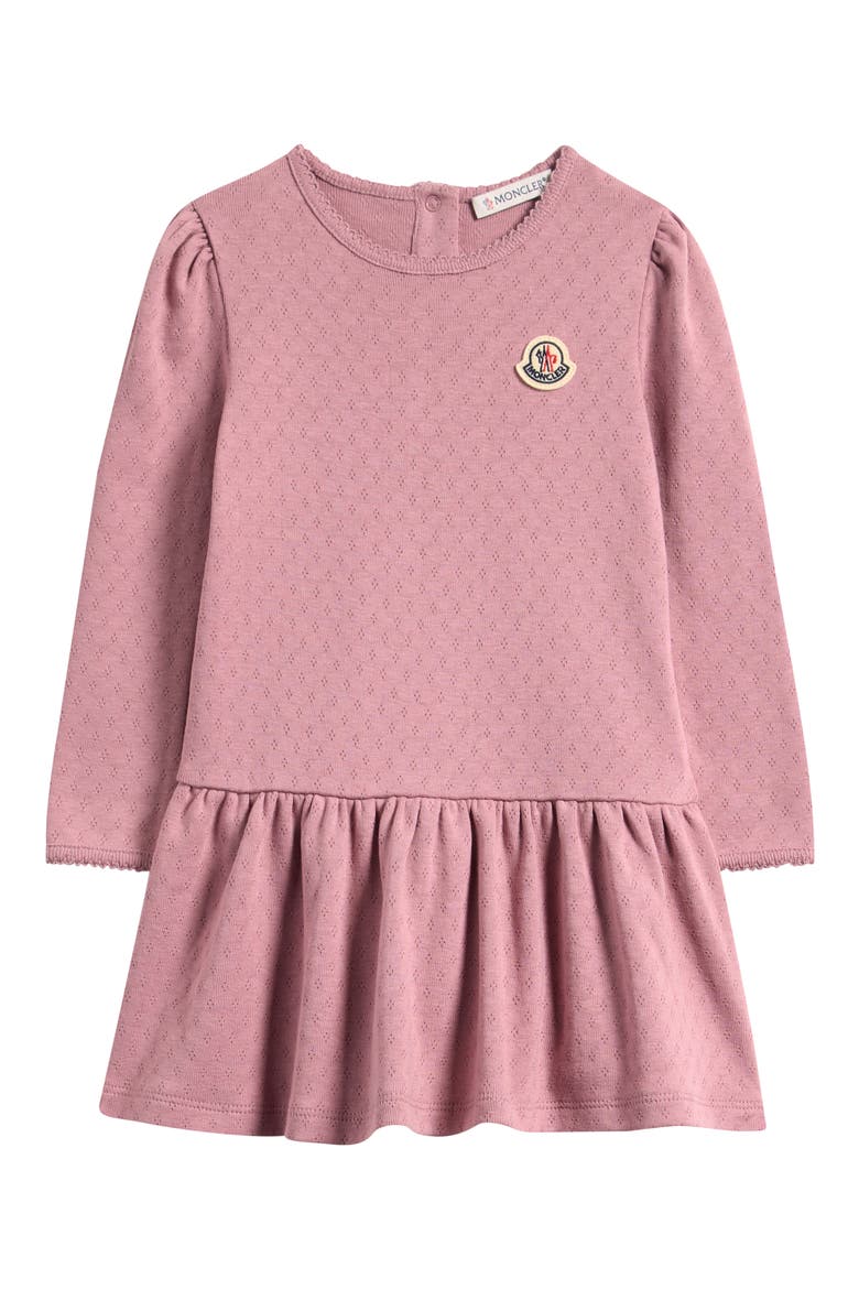 Kids' Cotton Pointelle Rib Dress, Main, color, DUSTY ROSE