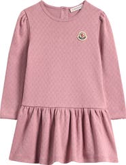 Moncler Kids' Cotton Pointelle Rib Dress