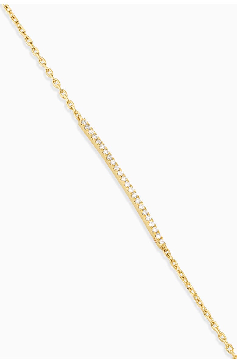 Oradina 14K Yellow Solid Gold Brooklyn Bar Diamond Bracelet, Alternate, color, Yellow Gold, Natural Diamonds