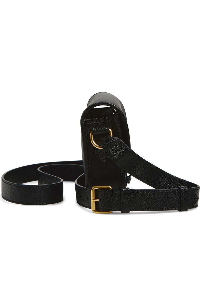 Valentino Small Antibes Leather Crossbody Bag, Alternate, color, Black