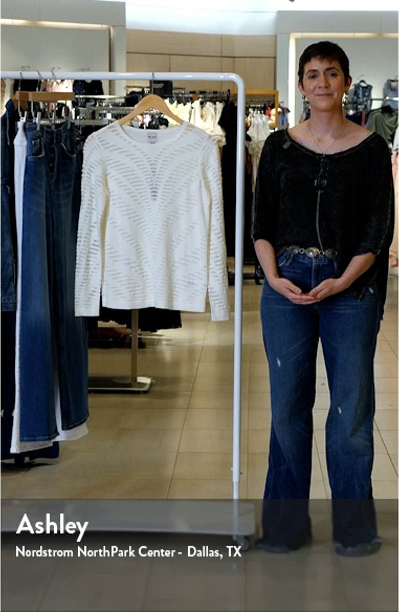 Placed Pointelle Stitch Sweater, sales video thumbnail