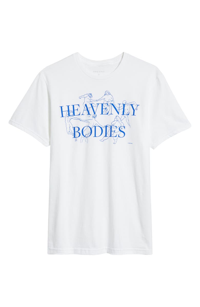 One DNA Gender Inclusive Heavenly Bodies Graphic Tee, Alternate, color, White