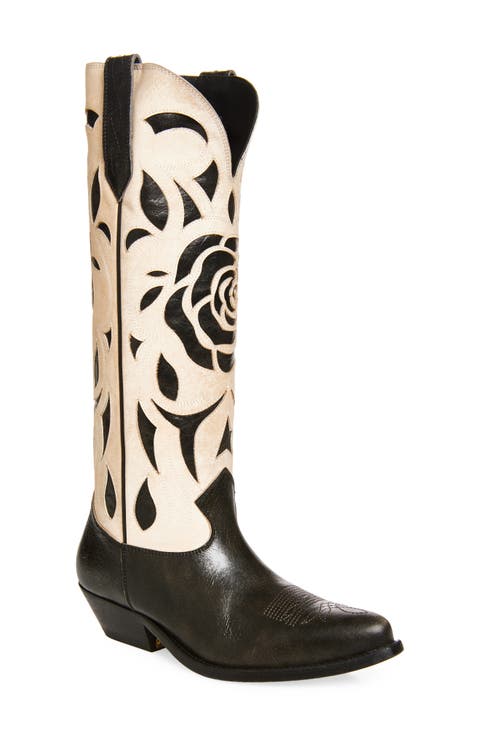 Wish Star Pointed Toe Tall Western Boot (Women)