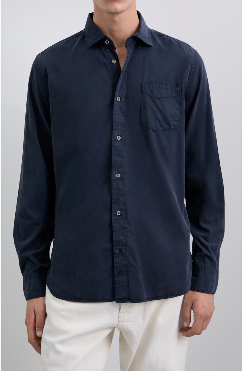 Scalpers Tencel K Shirt, Main, color, Navy