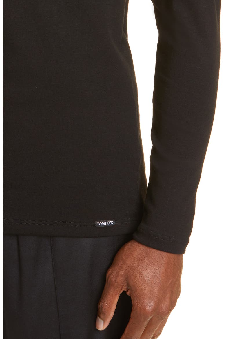 Cotton Knit Henley, Alternate, color, BLACK