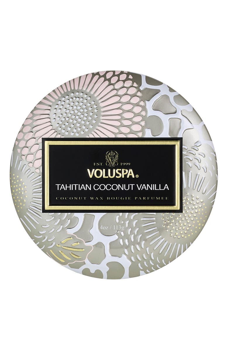 Voluspa Tahitian Coconut Vanilla Mini Tin Candle, Alternate, color, 