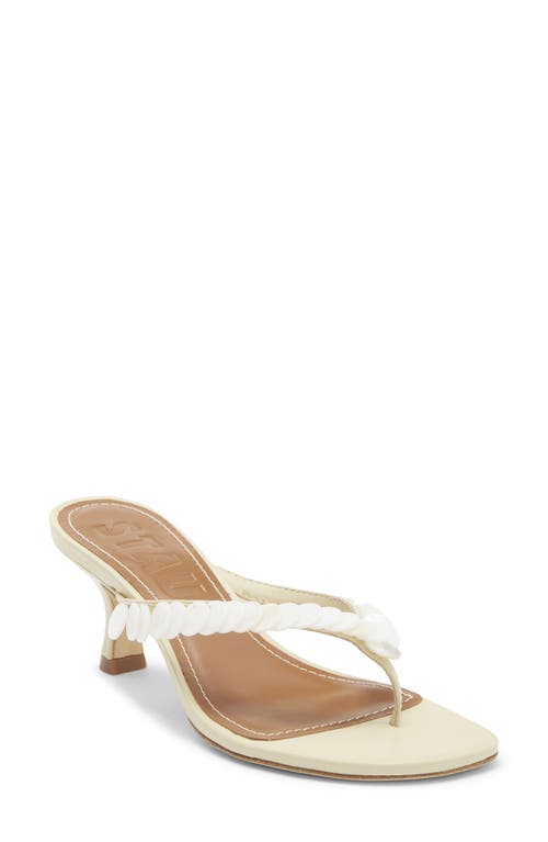 STAUD Freja Embellished Thong Sandal in Cream at Nordstrom, Size 37