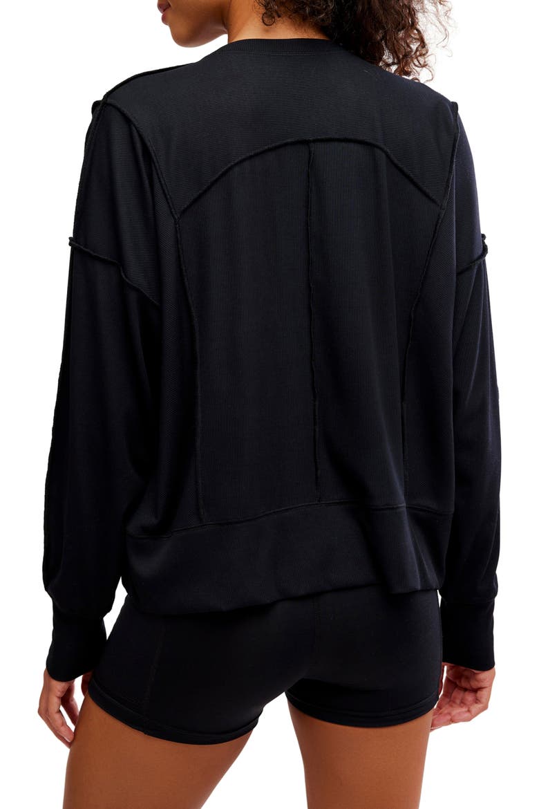 FP Movement All My Love Long Sleeve Rib T-Shirt, Alternate, color, BLACK