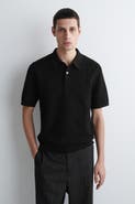 COS Waffle-Knit Cotton Polo Shirt