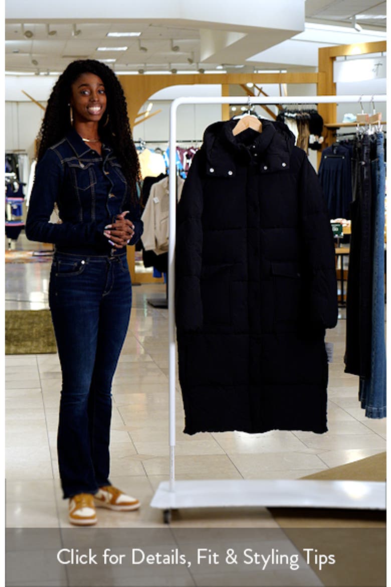 Longline Quilted Puffer Coat video