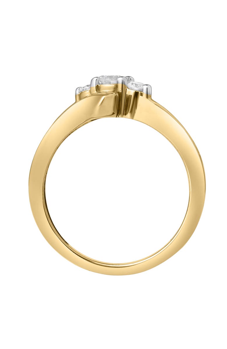 LuvMyJewelry Solynne 0.30 Ct 10K Gold Bypass Diamond Ring, Alternate, color, 10K Yellow Gold