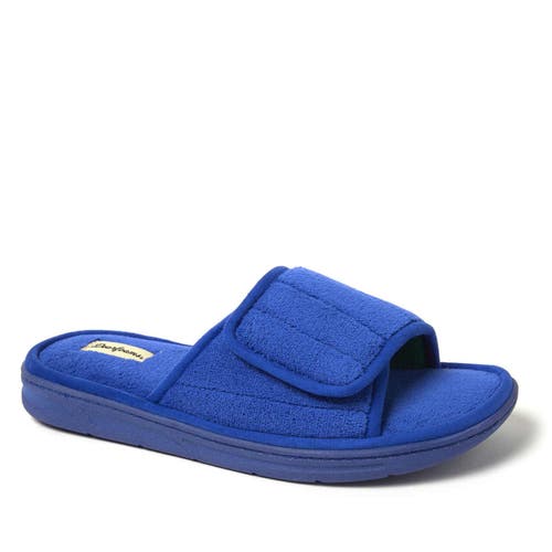 Dearfoams Collin Terry Adjustable Shower Slide Slipper In Ocean Blue