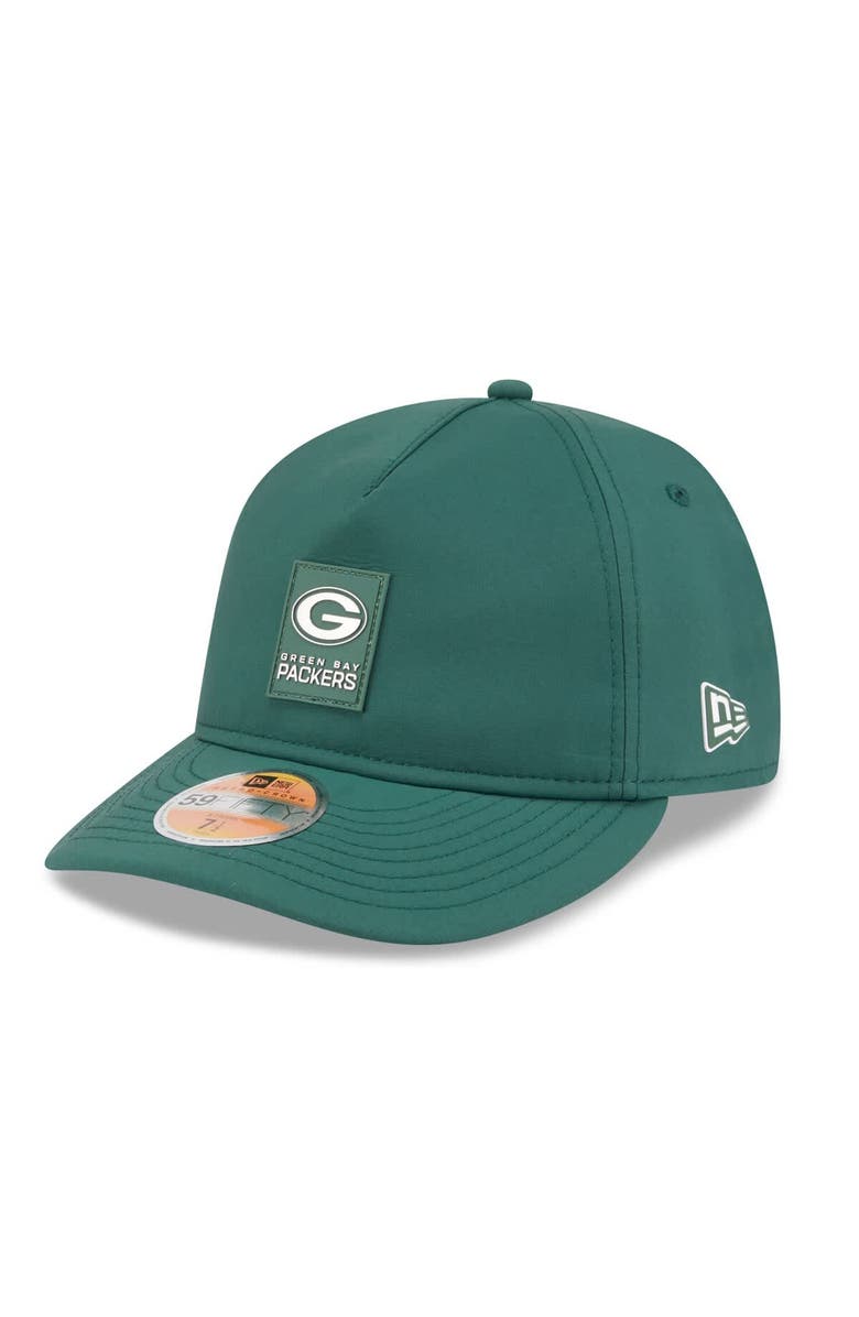 New Era Men's New Era Green Green Bay Packers 2025 Sideline Retro Crown 59FIFTY Fitted Hat, Main, color, Green