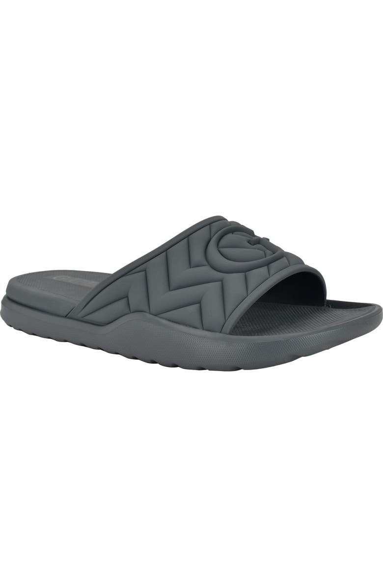 GUESS Moliano Slide Sandal, Main, color, Dark Grey Blue