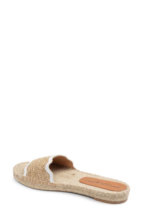Patricia Green Emma Raffia Slide Sandal In White/natural
