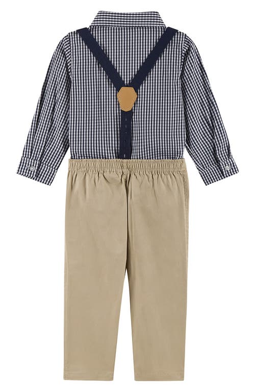 Andy & Evan Button-up Shirt, Suspenders, Pants & Bow Tie Set In Blue
