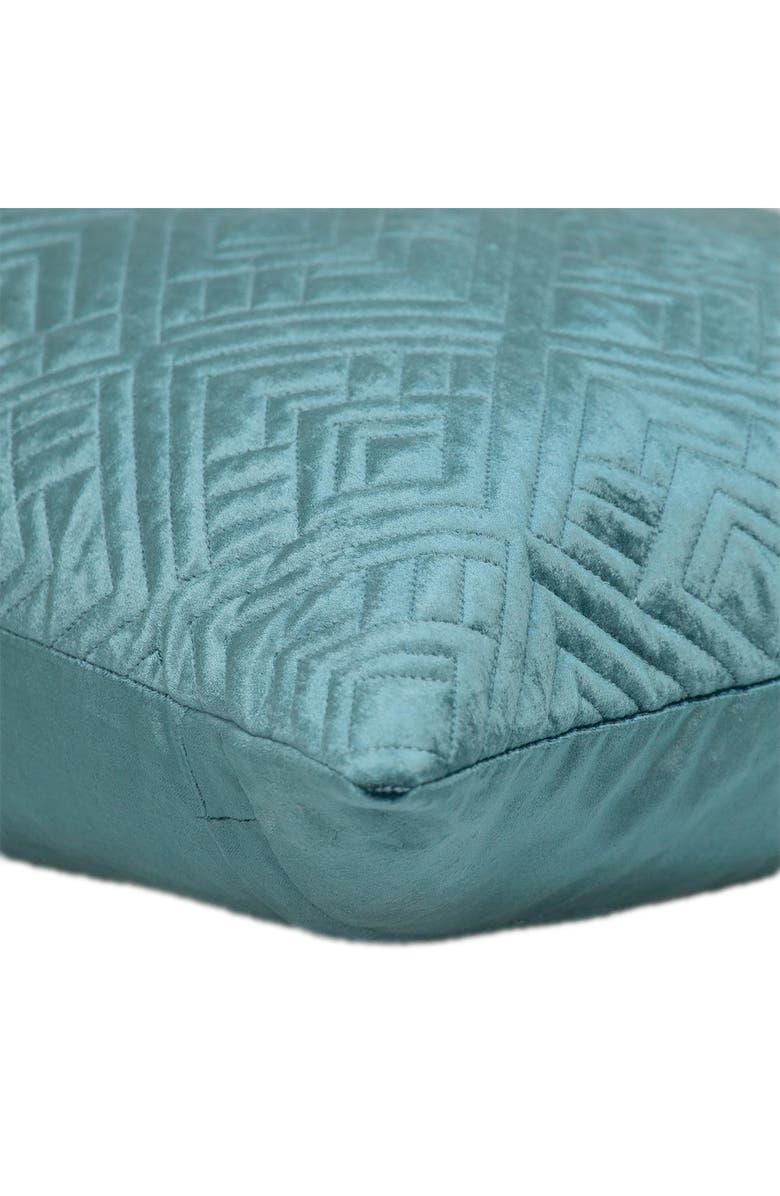 PARKLAND COLLECTION Tufted Velvet Decorative Pillow, Alternate, color, Teal