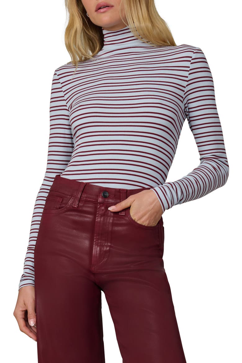 The Tony Stripe Turtleneck Top, Main, color, SKY/SYRAH STRIPE