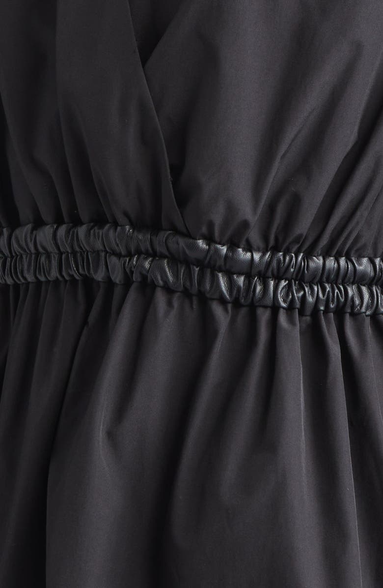 Derek Lam 10 Crosby Dominica Surplice Peplum Top, Alternate, color, Black