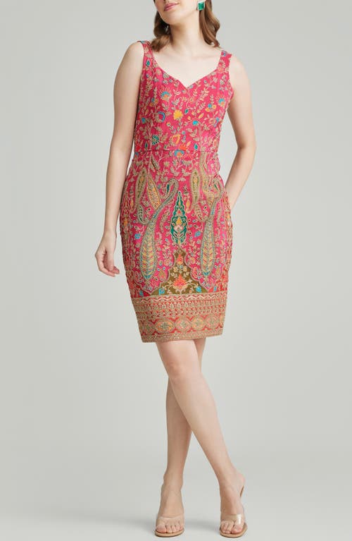 Shop Holichic Ella Embroidered Sheath Dress In Pink