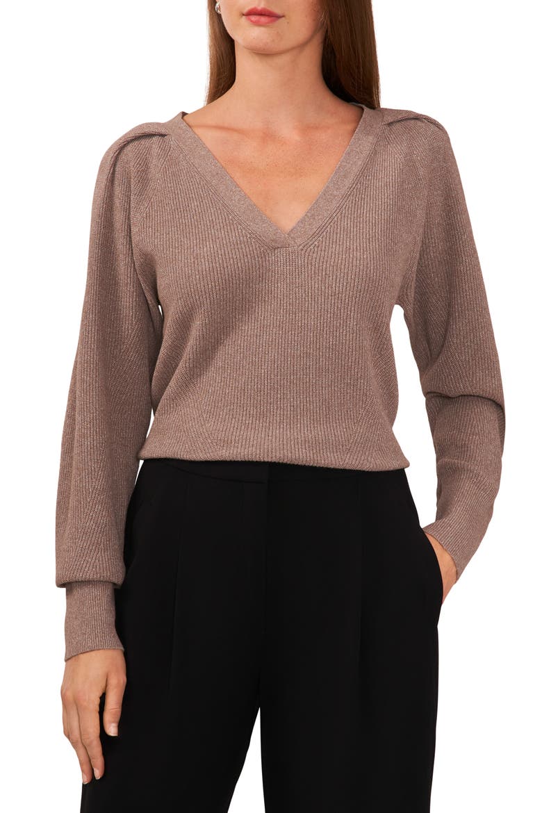 Raglan Rib Sweater, Main, color, TAUPE