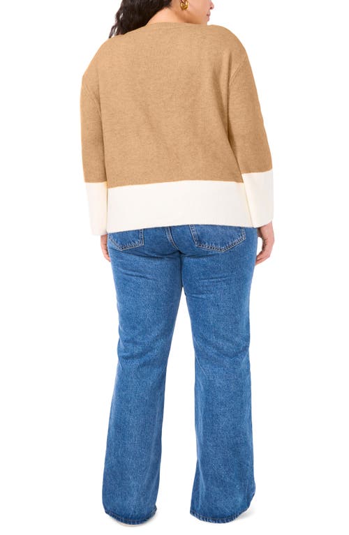 VINCE CAMUTO VINCE CAMUTO COLORBLOCK CREWNECK SWEATER 