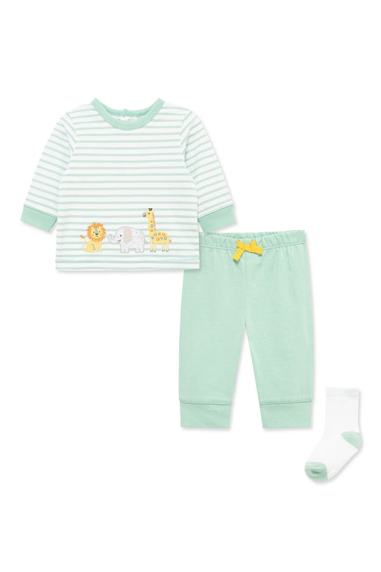 Safari Shirt, Joggers & Socks Set, Main, color, GREEN