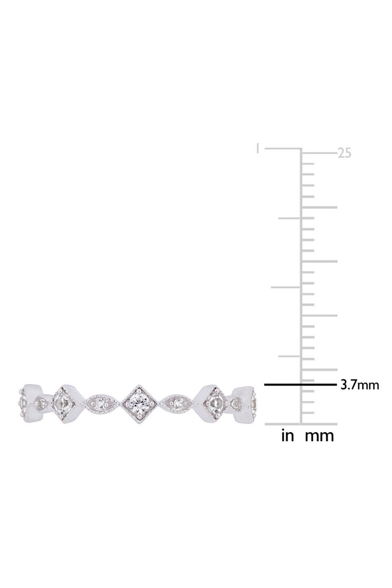 Lab-Created White Sapphire Eternity Ring 10k, Alternate, color, 10k White Gold