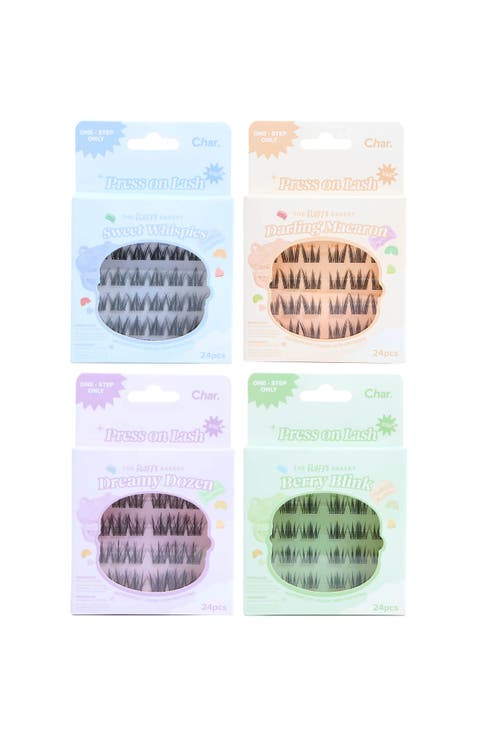 The Sweet Treats Bundle of Fluffy Bakery Collection Pre-Glued 24-Hour Wear Lashes