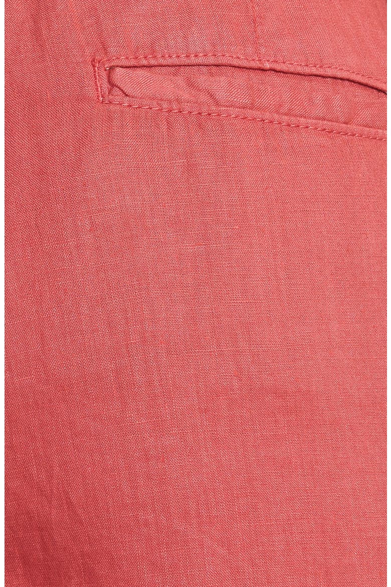 Drawstring Linen Pants, Alternate, color, RED BRICK