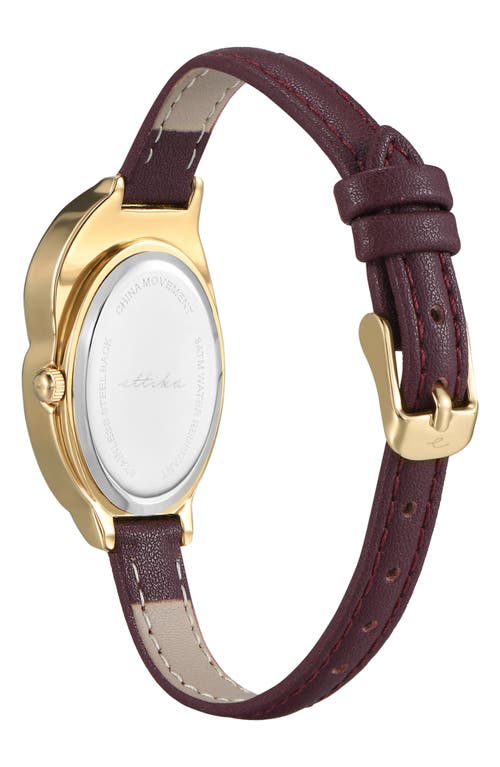 Ettika Bubble Dome Leather Strap Watch In Gold