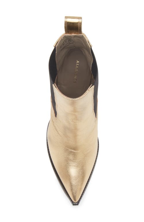 Allsaints Ria Metallic Chelsea Boot In Gold