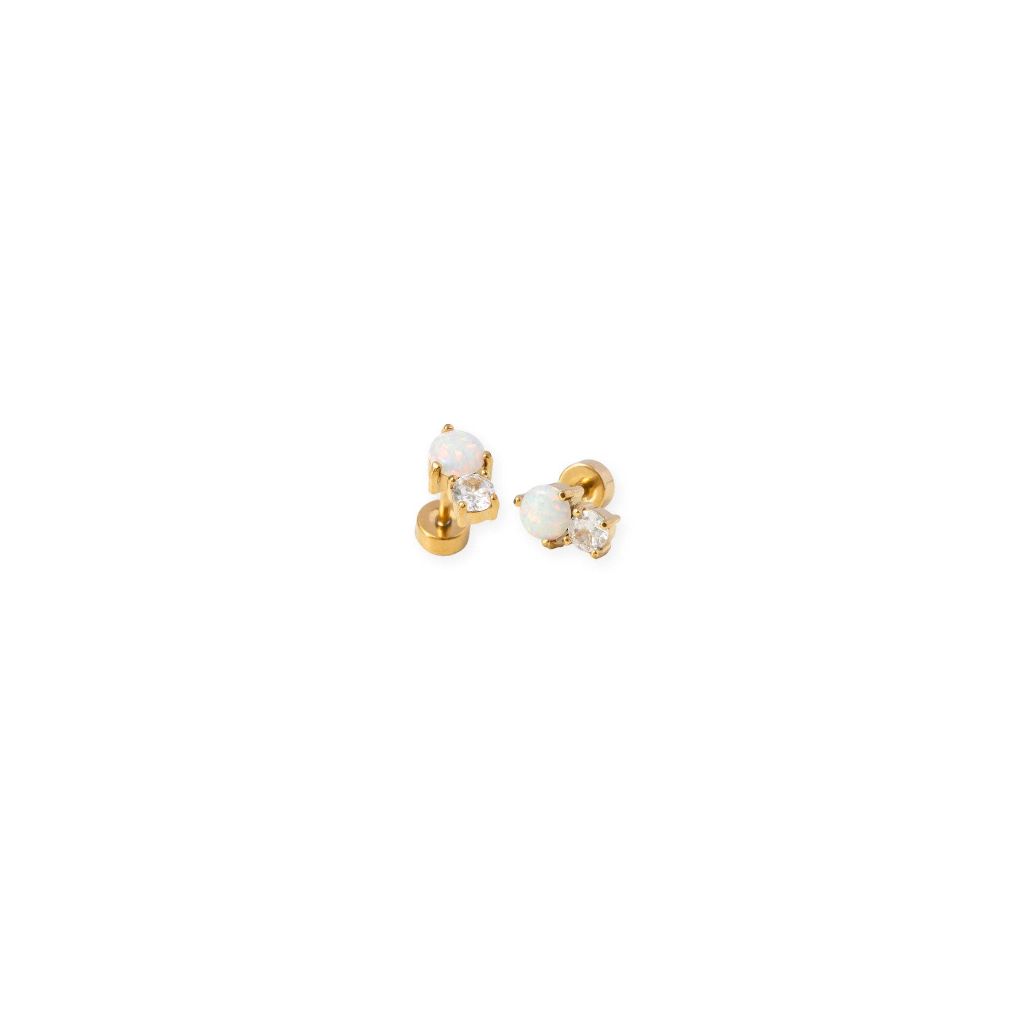 Pip Pop Opal Dual Hypoallergenic Flatback Stud Earrings | Nordstrom