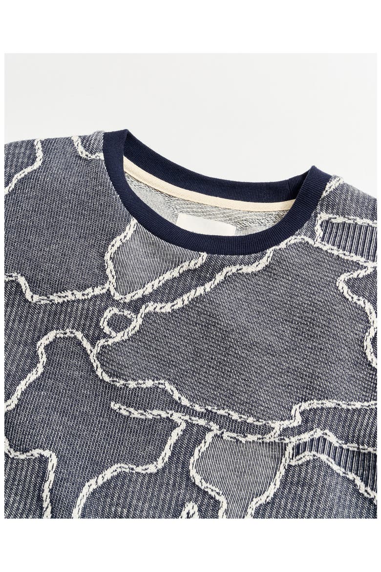 Camellia Patchwork Sweatshirt, Alternate, color, NAVY MULTI