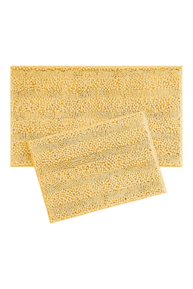 Chenille Set of 2 Bath Rugs, Main, color, YELLOW