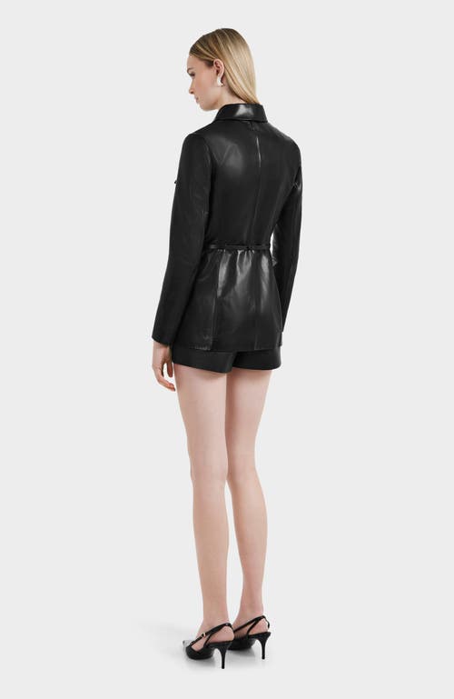 Rudsak Glossy Leather Jacket In Black