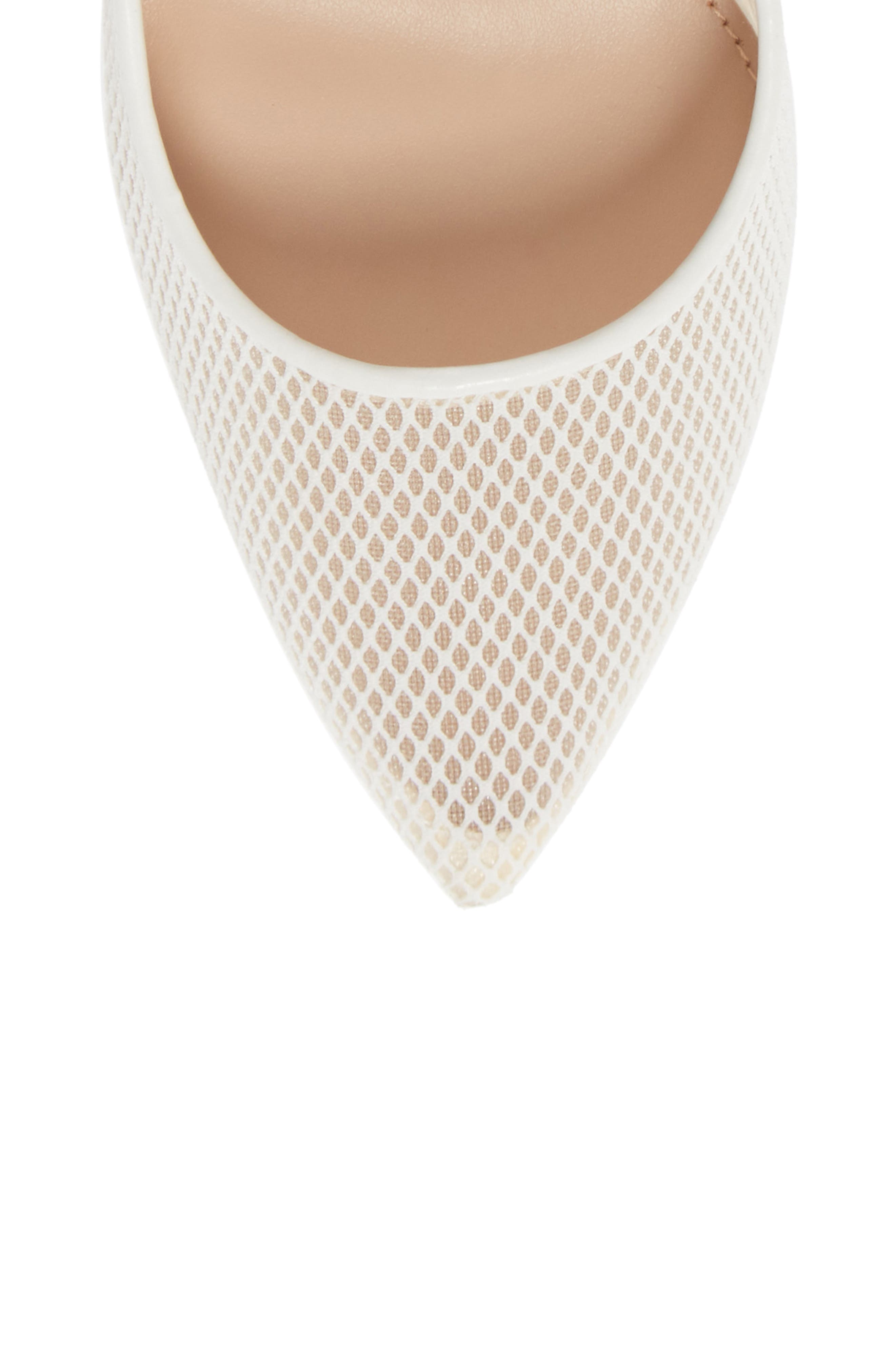 Hendri Ankle Tie Pointed Toe Pump, Alternate, color, BRIGHT WHITE FAUX LEATHER
