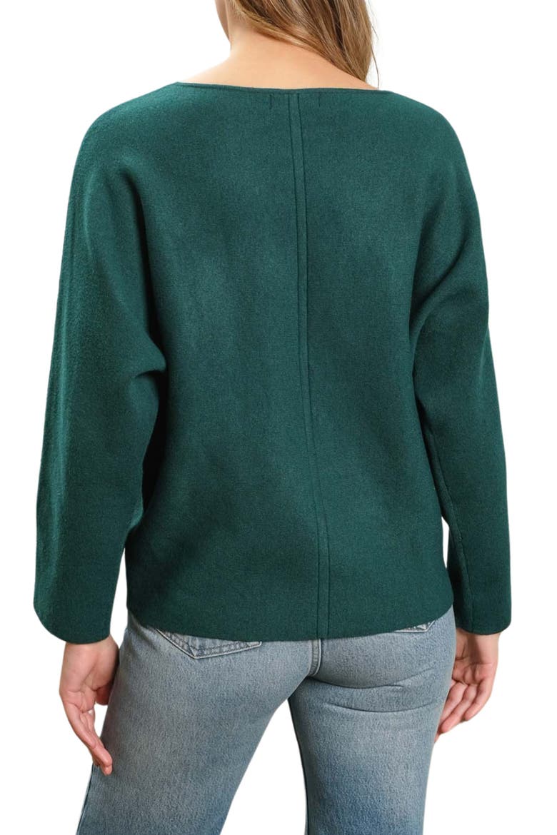 Boatneck Sweater, Alternate, color, HUNTER GREEN