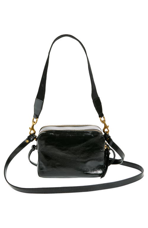 Isabel Marant Wardy Crinkle Leather Camera Bag In Black