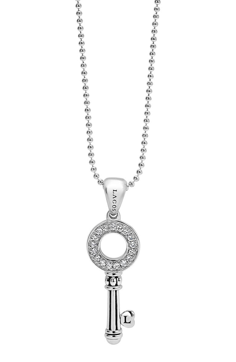 LAGOS Spark Diamond Key Pendant Necklace, Alternate, color, 