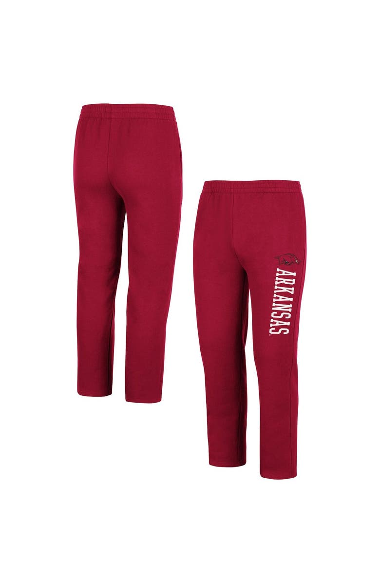 COLOSSEUM Men's Colosseum Cardinal Arkansas Razorbacks Fleece Pants, Main, color, 