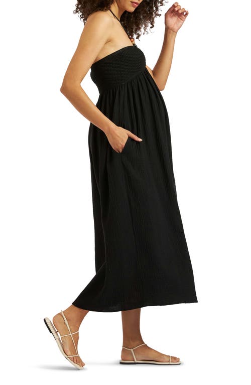 RIPE MATERNITY RIPE MATERNITY EVIE HALTER MATERNITY MAXI DRESS