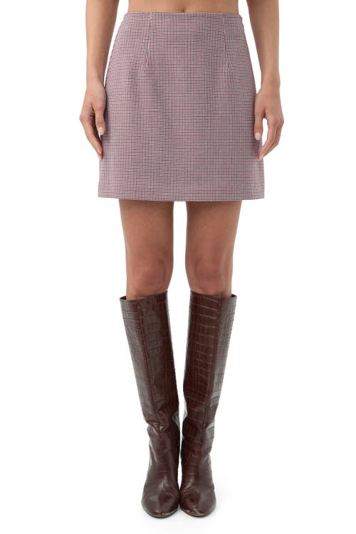 Trina Turk High Rise Rico Houndstooth Skirt In Multi