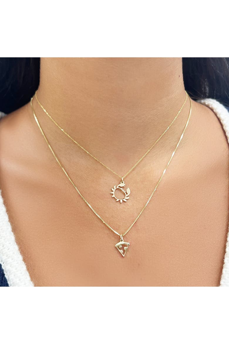 Mini Gold Crab Charm, Alternate, color, Yellow Gold