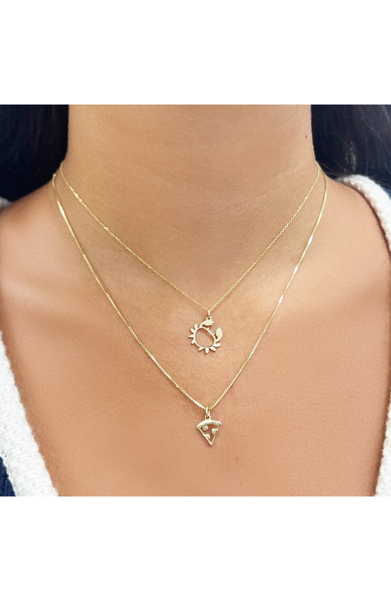 The Lovery Fine Jewelry Mini Gold Pizza Charm, Alternate, color, Yellow Gold