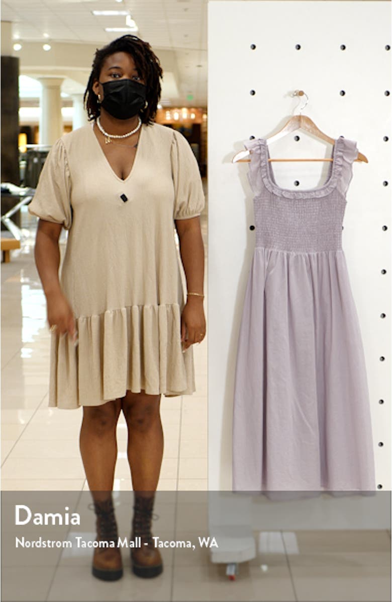 Noreen Smocked Ruffle Dress, sales video thumbnail