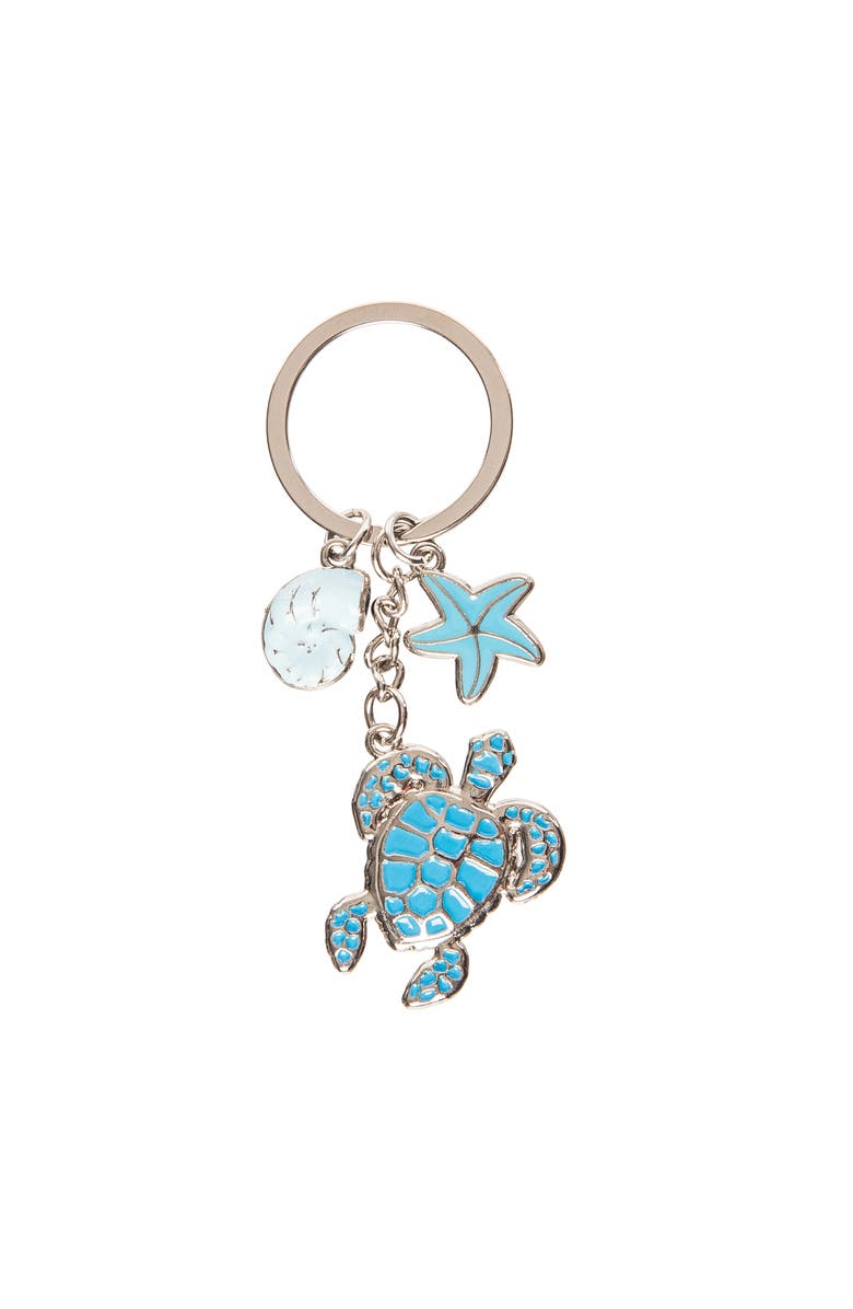 Beachcombers Sea Turtle Keychain, Main, color, Blue
