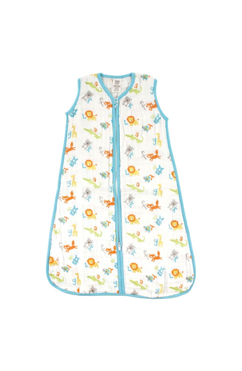Luvable Friends Muslin Cotton Sleeveless Sleep Pouch, Main, color, Abc Muslin
